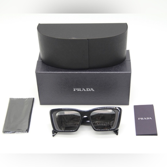 NEW PRADA PR08YSF CAT EYE WOMEN’S SUNGLASSES PRADA PR08YS 1AB5S0 EYEWEAR - Picture 13 of 13